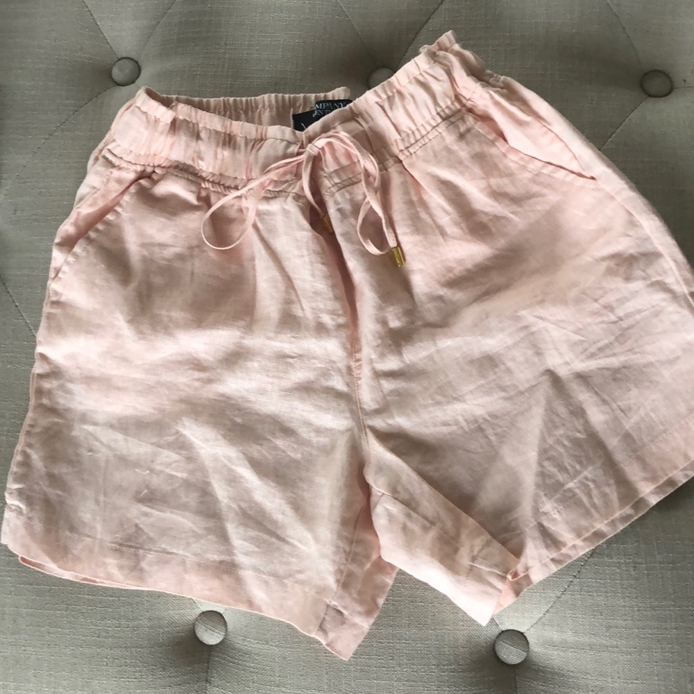 Ellen Tracy linen light pink shorts